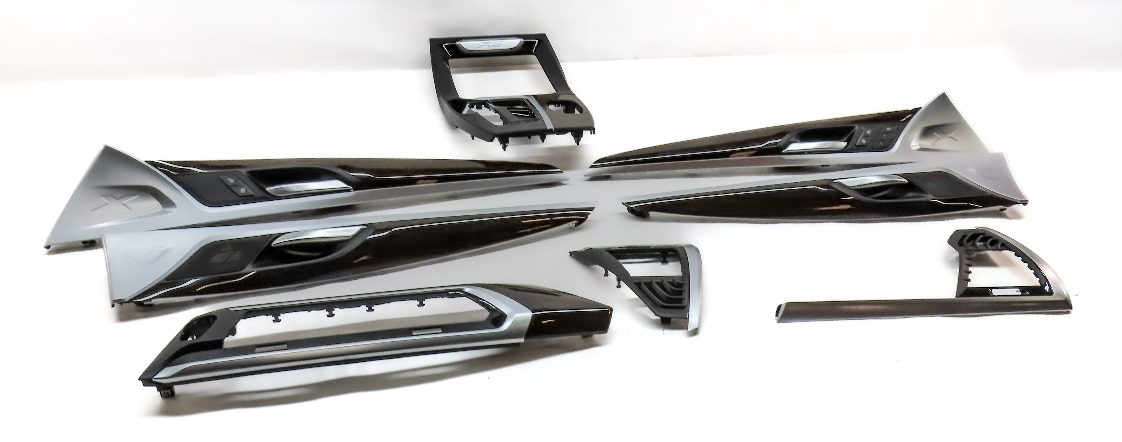 2020 BMW X3 (G01) FRONT REAR LEFT RIGHT DOOR DASH CONSOLE TRIM SET 8 (OAK) — exact item pictured